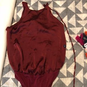 Abercrombie size medium maroon high neck bodysuit